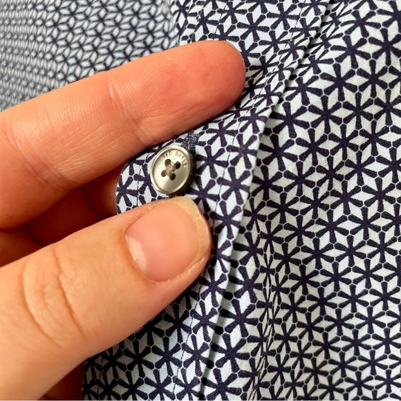 Ted Baker Endurance Slim Fit Cotton Button Down Dress Shirt Blue Size 16.5" - Picture 4 of 8